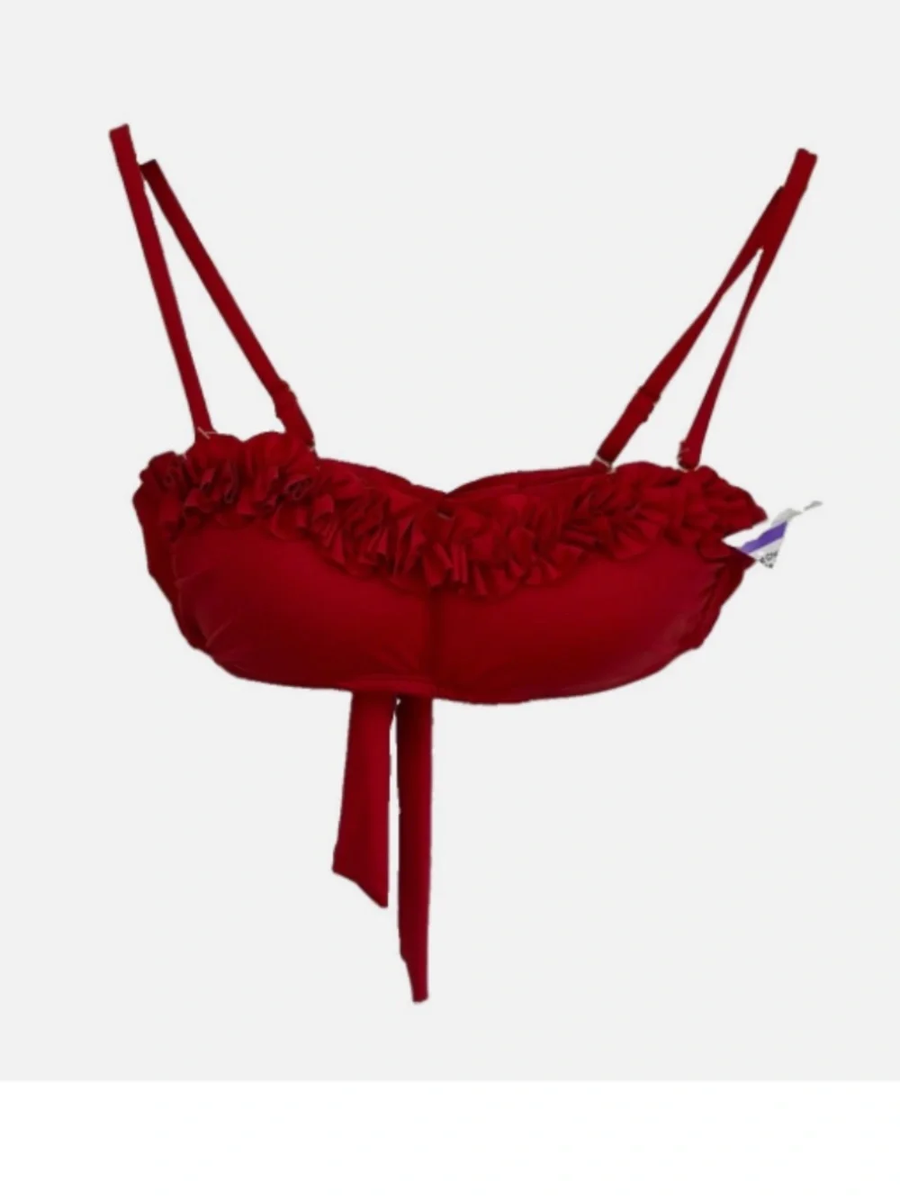 La Blanca Ruffles Removable Straps Bikini Top Size: 4